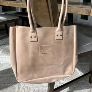 Parker Clay Merkato Signature Sand Leather Tote New With Dust Bag